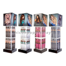 Practical Hair Products Wholesale Rotating Tabletop Black Acrylic Extension Hair Wig Display Stand